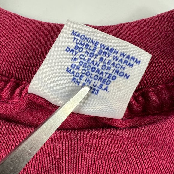 VTG 90s Trench Washington Redskins Shirt Fits Small Red Single Stitch Tag Large - Picture 10 of 15